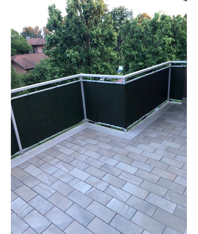 RETE IN PVC RECINZIONE BALCONE PROTEZIONE BAMBINI H100 PLASTICA VERDE ESAGONALE - Foto 5