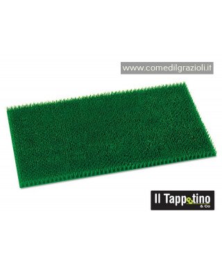 ZERBINI VERDE PRATO SCURO IN PLASTICA RIGIDA cm70x37 sp.10MM