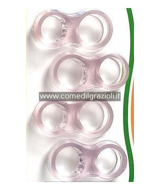 PARACOLPI PER MANIGLIE DI PORTE TRASPARENTI 4 PZ 6263SSC blister