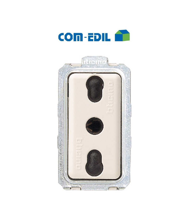 TICINO PRESA BIVALENTE 2P+T...