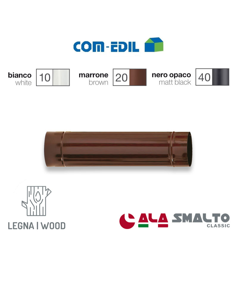 TUBO SMALTATO MARRONE 10X50...