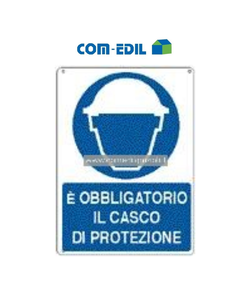 CARTELLO OBBLIGO USO CASCO...