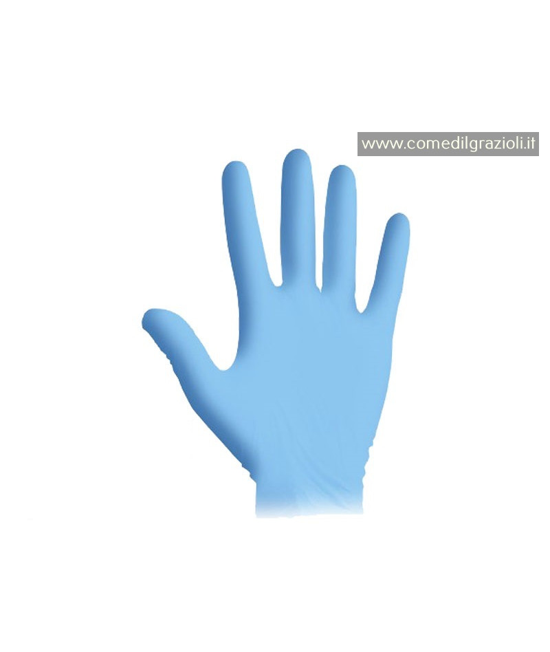 GUANTI IN NITRILE BLU TAGLIA S