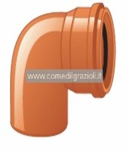 Curva PVC 87° Chiusa Diametro 140mm - Per Tubi Idraulici E Fognari, Colore Rosso - Foto 11