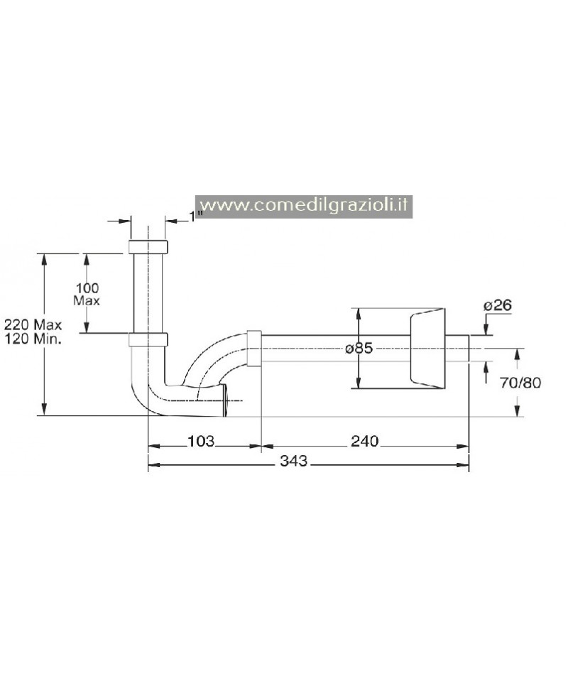 SIFONE X LAVABO  DA 1"1/4...