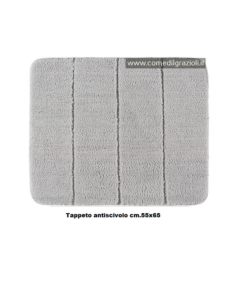 TAPPETO DA BAGNO ANTISCIVOLO GRIGIO cm.55X65 WENKO