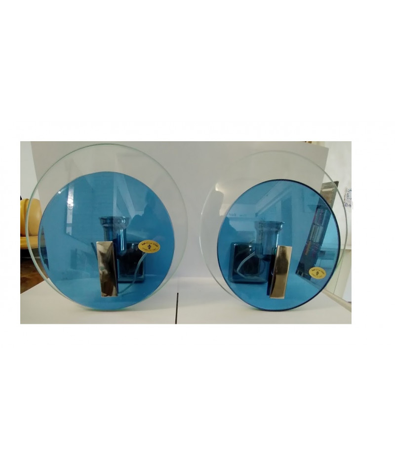 COPPIA APPLIQUES IN VETRO...